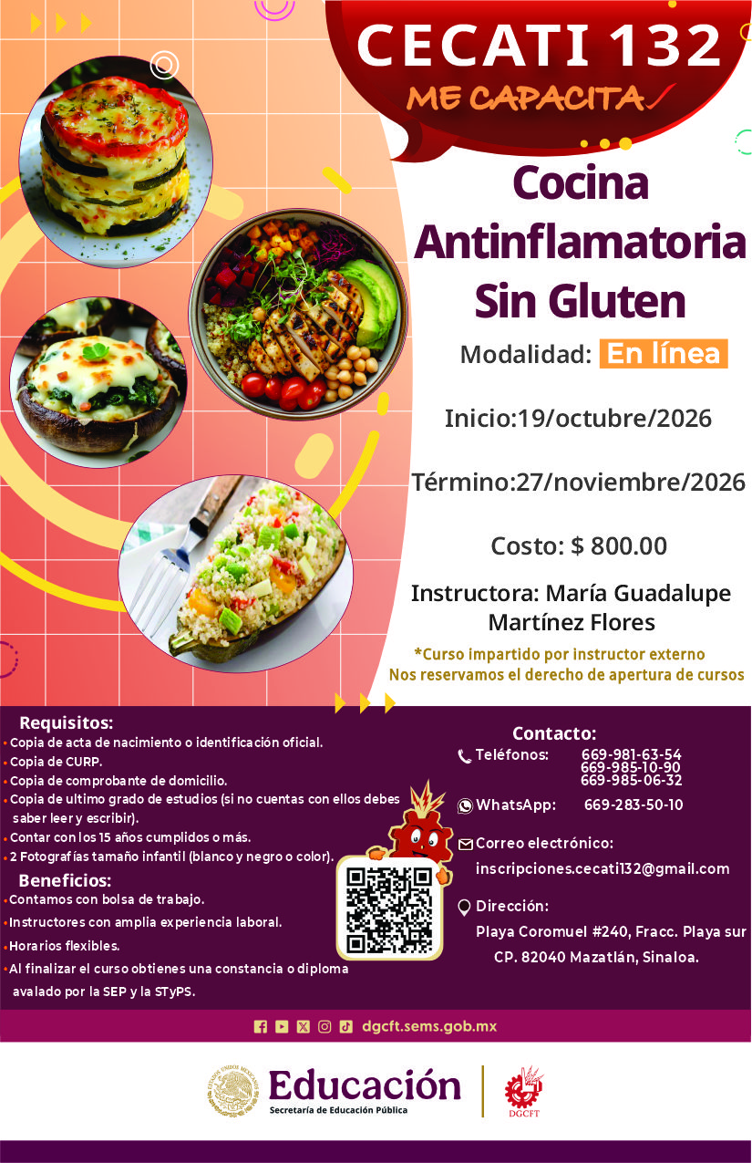 COCINA ANTIINFLAMATORIA SIN GLUTEN