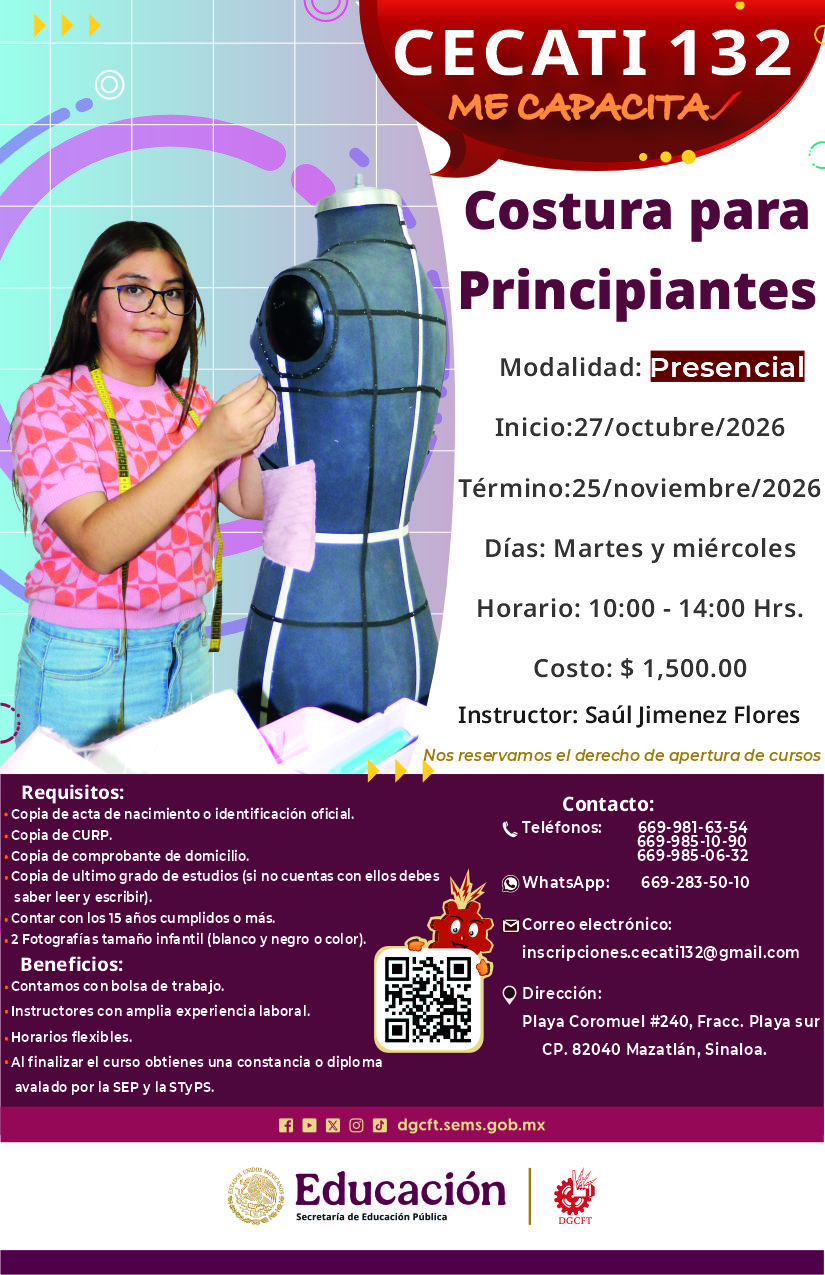 COSTURA PARA PRINCIPIANTES